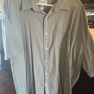 Arizona Jean Company Men's Casual Gray Button Down Shirt